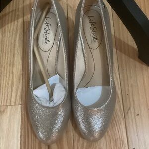 NWTLife Stride Women's Shimmer Heels - Silver/Champagne​